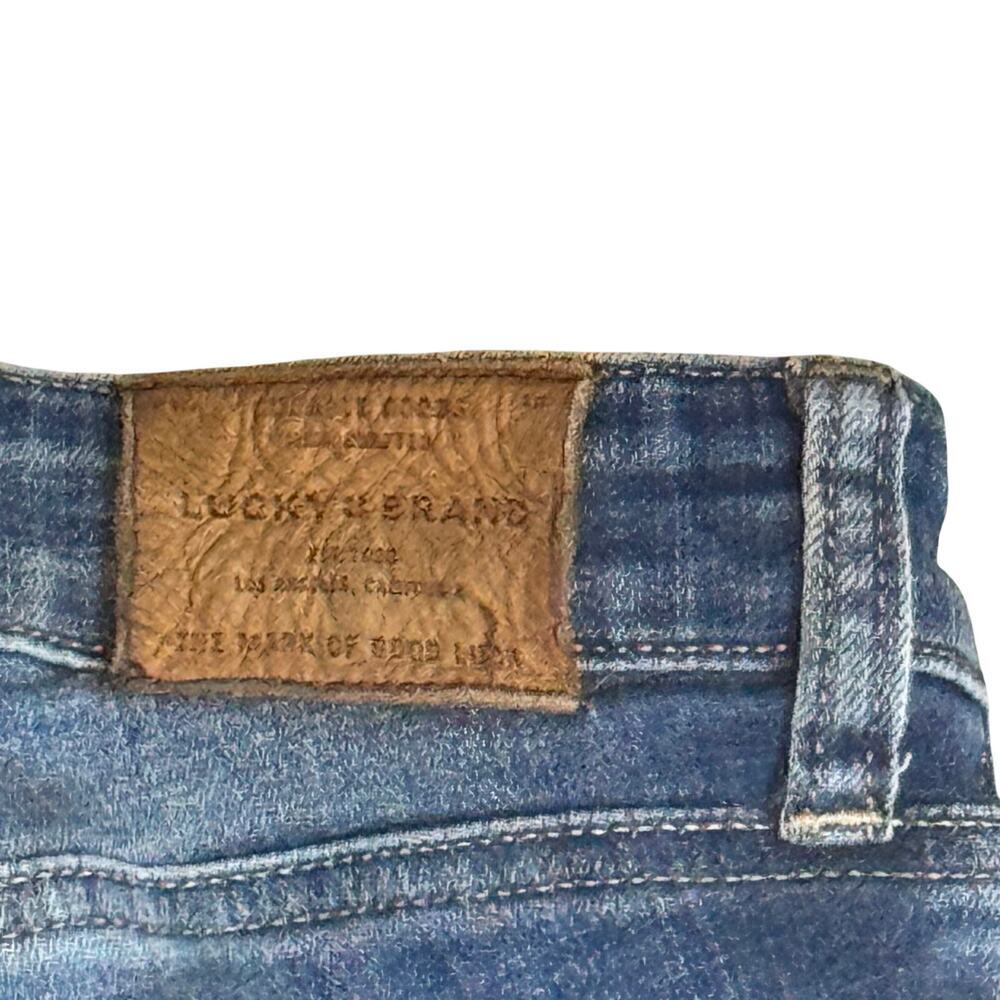 Lucky Brand Ava Crop Distressed Denim Skinny Mid-Rise Jeans Women's Sz 2/26 - Picture 10 of 12